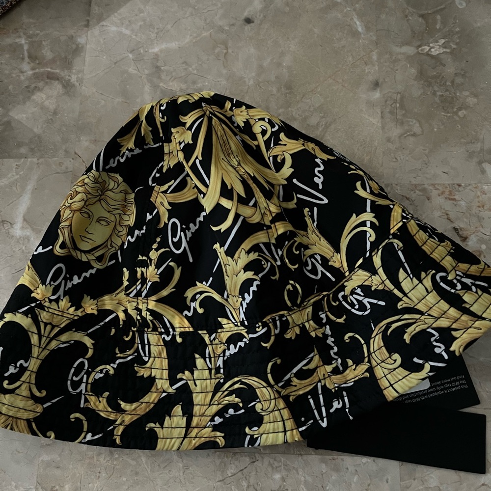 Versace Barocco style bucket hat